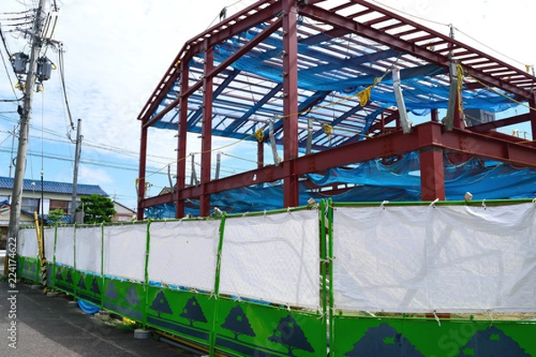 Fototapeta 鉄骨工事