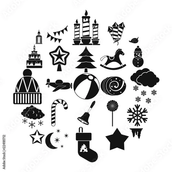 Fototapeta Cult icons set. Simple set of 25 cult vector icons for web isolated on white background