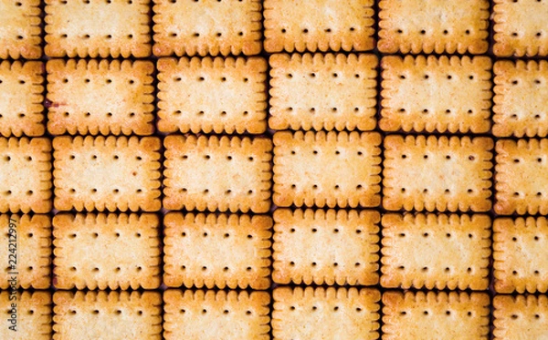 Obraz Cookies pattern background made of many biscuits