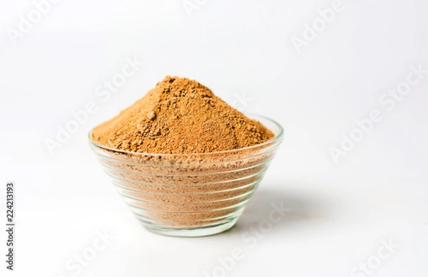 Obraz Cacao powder in a bowl on white
