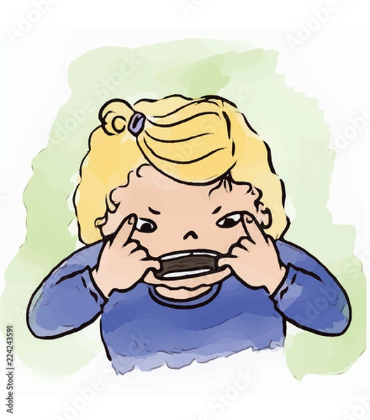 Obraz naughty teasing boy