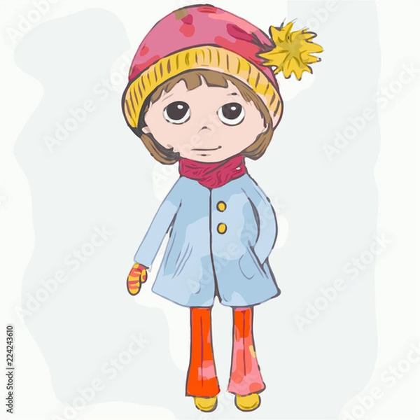 Obraz little girl in costume