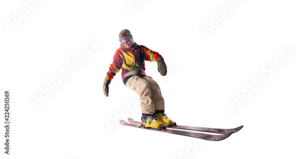 Obraz Skiing isolated