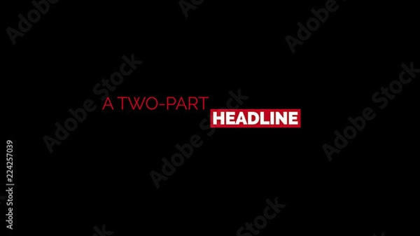 Fototapeta Two-Part Title