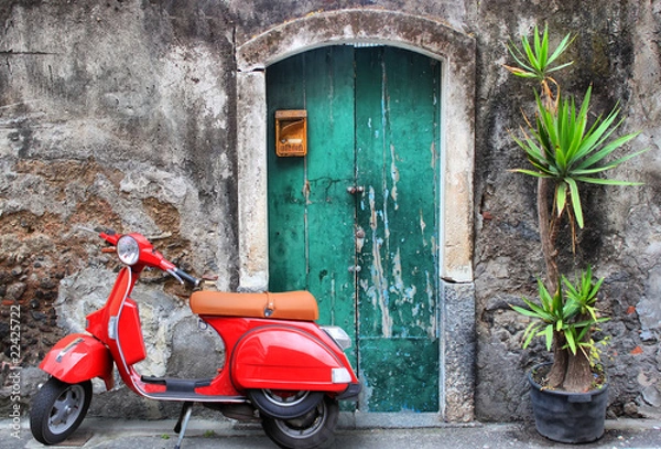 Obraz Czerwony skuter