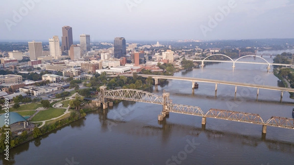 Obraz Its a beautiful day on the riverfront in the State Capitol city of Little RockmArkansas