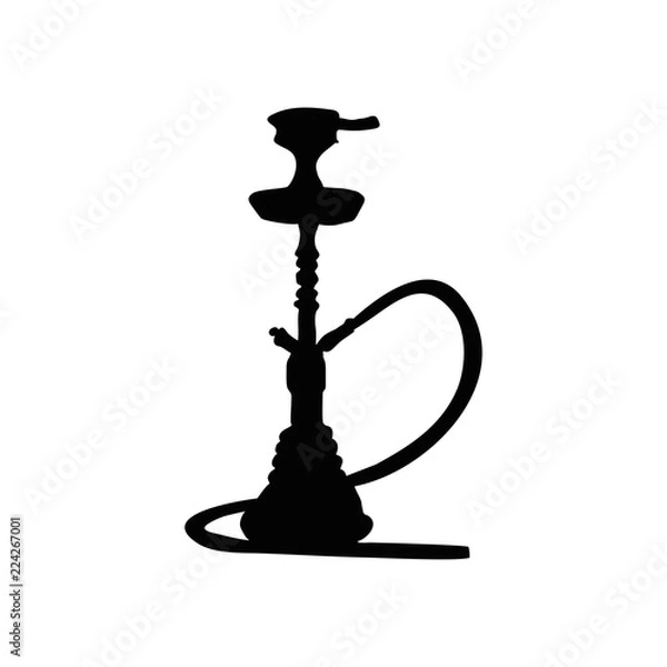 Obraz Hookah silhouette for design icon