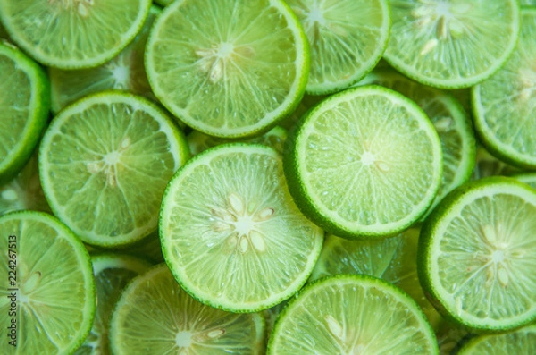 Obraz Citrus fruit of lime slices background