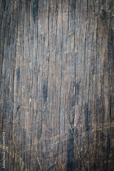 Fototapeta Abstract background of old dark wood texturebackground