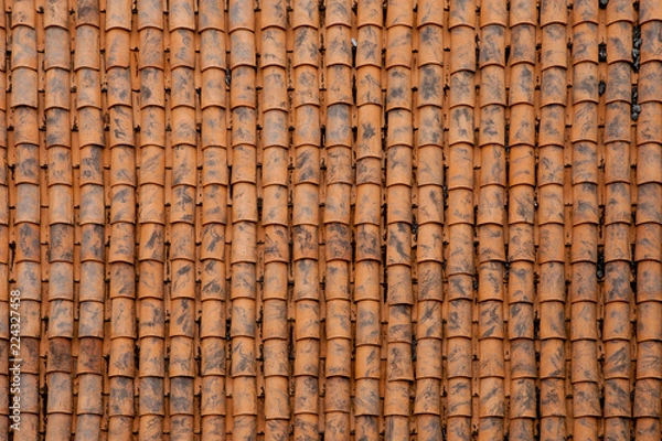 Obraz Red roof tiles texture