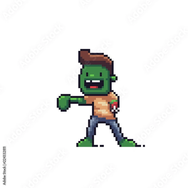 Fototapeta Pixel Art Zombie