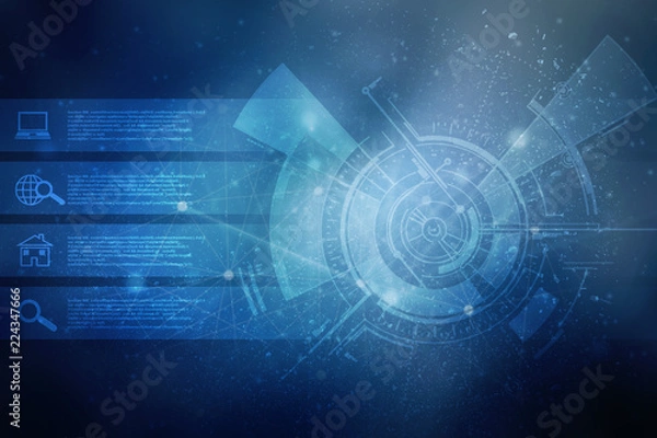 Obraz 
2d illustration technology background