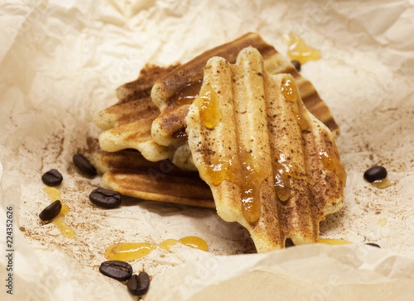 Obraz homemade cookies with honey and cinnamon