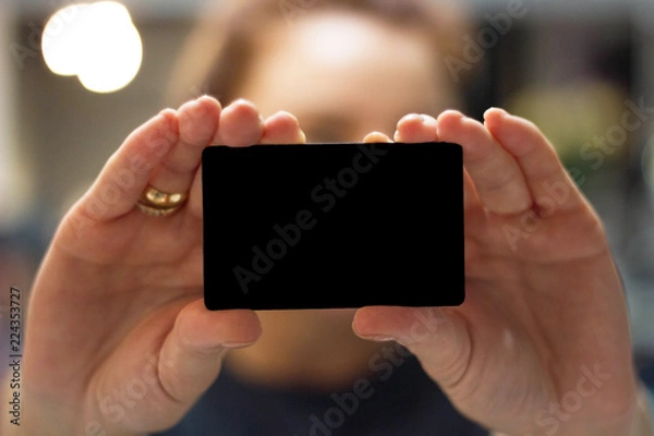 Obraz business card in hand