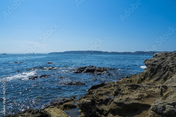 Obraz 猿島の岩礁