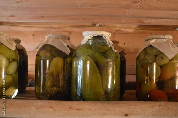 Obraz  Cucumber jars