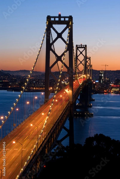 Obraz Bay Bridge, San Francisco o zmierzchu