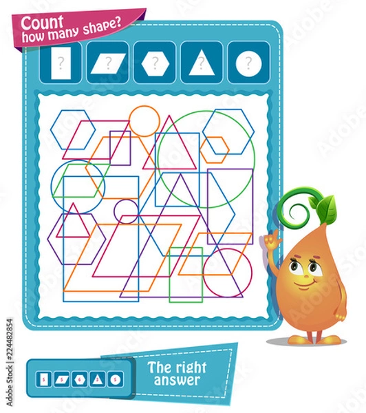 Obraz Gra Ile kształtów