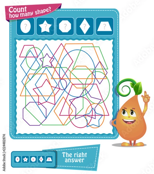 Obraz Game How many  shapes