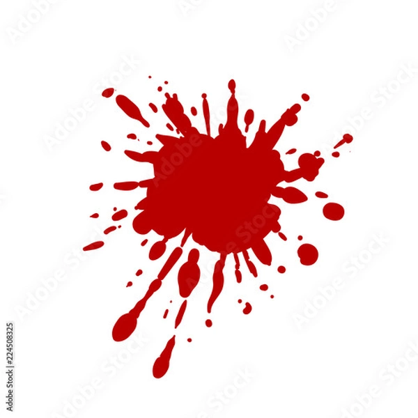 Fototapeta Vector Blood Spot, Red Splatter Background.