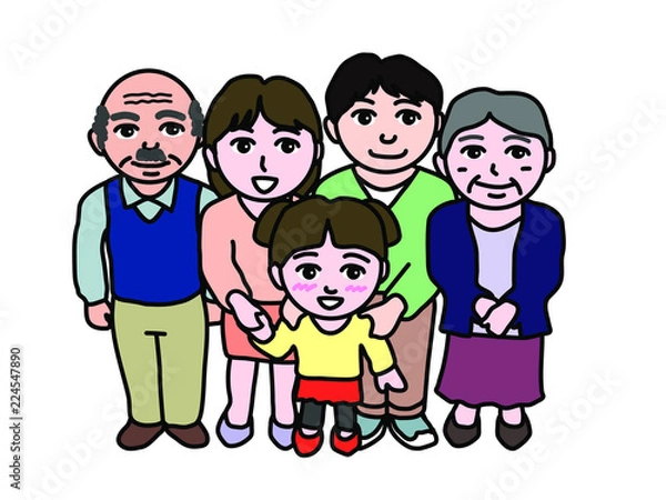 Fototapeta 三世代家族