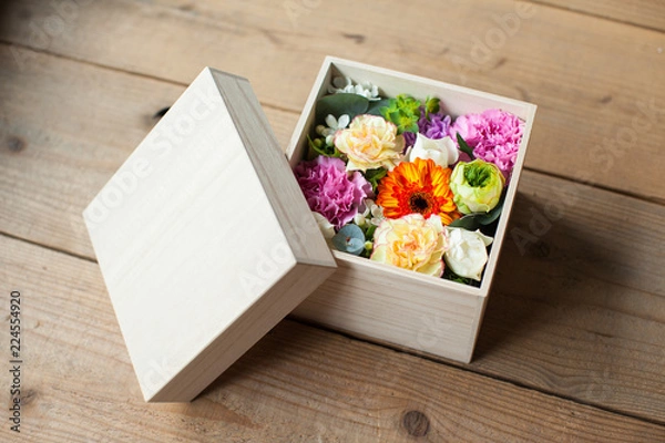 Obraz 箱に入ったプリザーブドフラワー