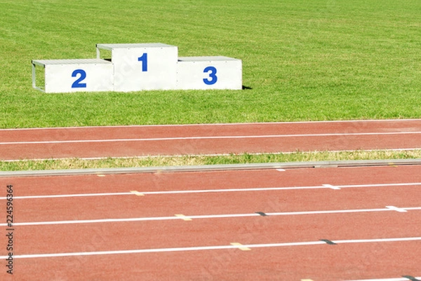 Obraz Athletic podium on stadium