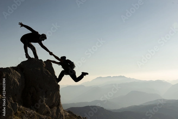 Fototapeta coaching, przywództwo i planowana współpraca