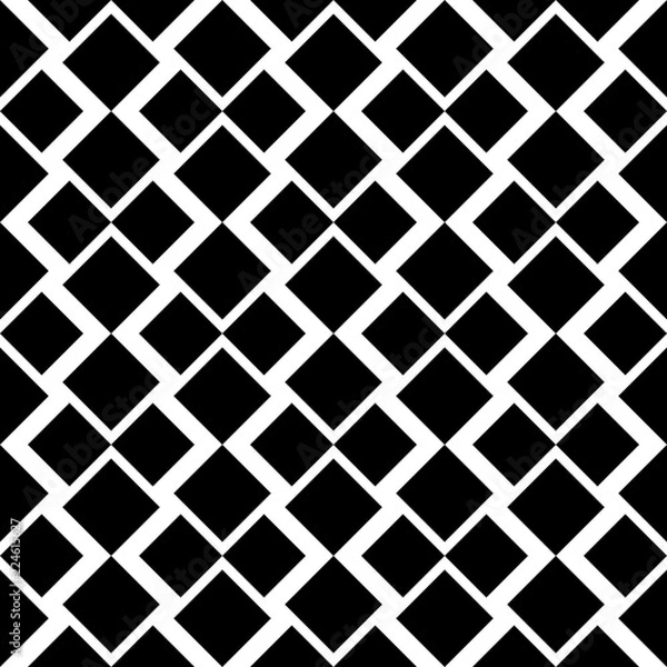 Fototapeta Abstract seamless pattern background. Maze of black geometric design elements isolated on white background. Vector illustration.