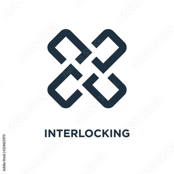 Fototapeta interlocking icon