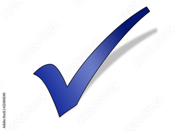 Obraz Blauer Haken mit Schatten