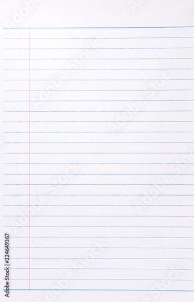Fototapeta Notebook Lined Paper Background