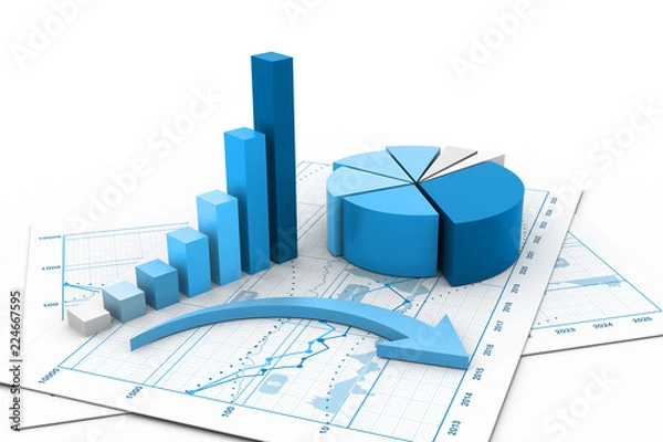 Obraz Economical chart and graph