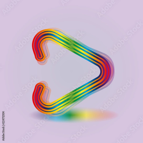 Fototapeta Play icon. Music and video logo elements