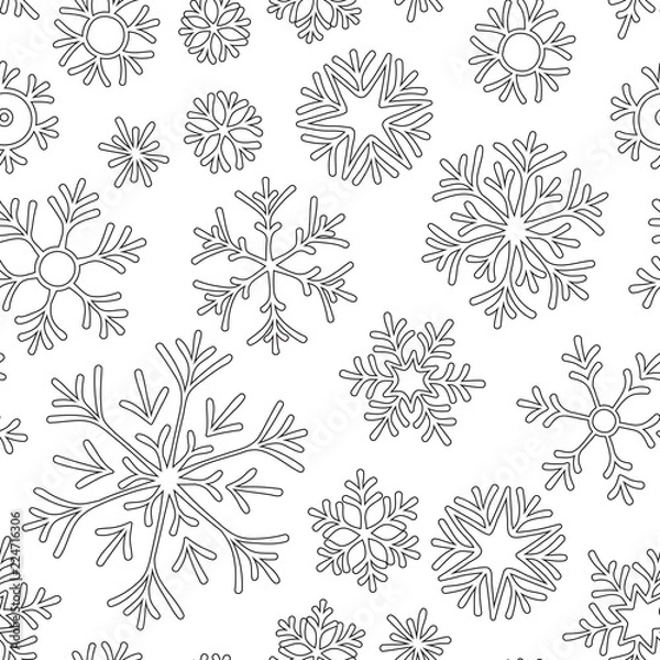 Obraz Christmas pattern from snowflakes