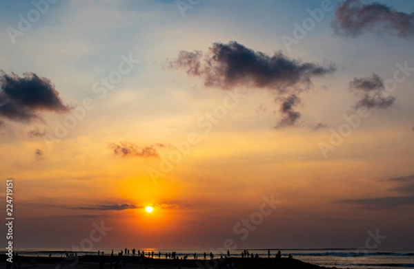 Fototapeta バリ島の海と夕日