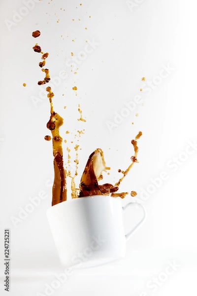 Obraz Coffee splash from a coffee cup