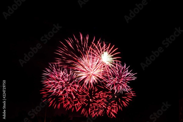 Obraz small red fireworks