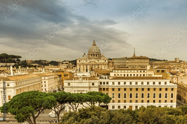 Fototapeta View to the Vatican from Castel Sant'Angelo