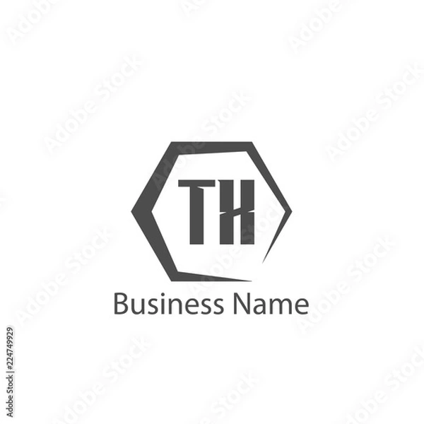 Fototapeta Initial Letter TX Logo Template Design