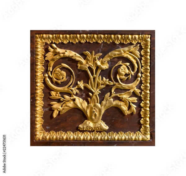 Obraz Bronze ornament in marble.