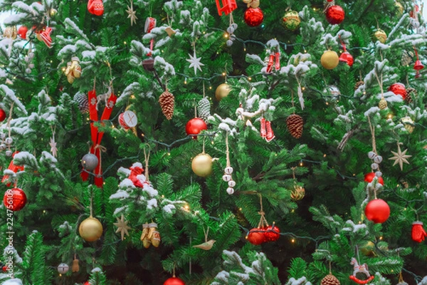 Obraz New Year's tree with decoration