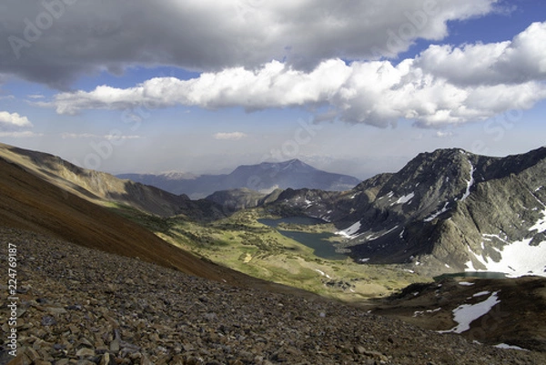 Fototapeta Koip Pass and Alger Lakes