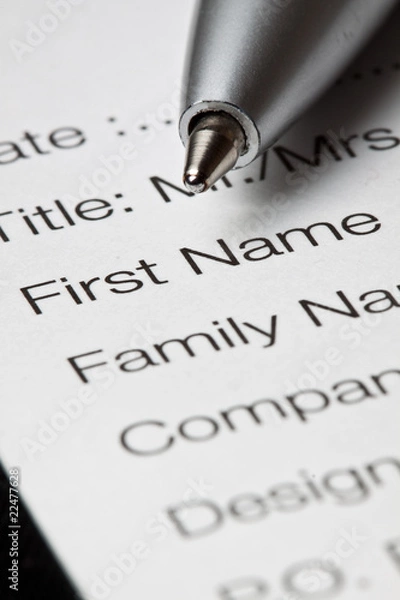 Obraz Anmeldeformular