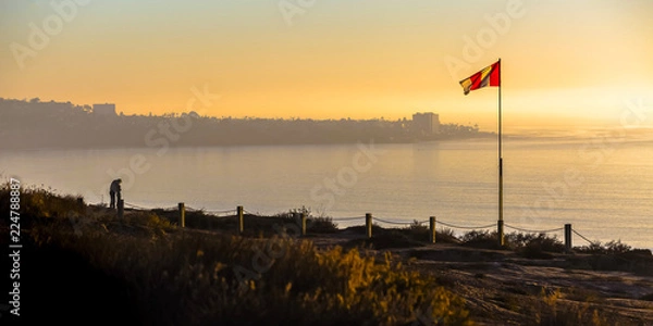 Obraz Blacks Beach overlooking Pacific Ocean at sunset