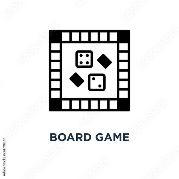 Fototapeta board game icon. board game concept symbol design, vector illust