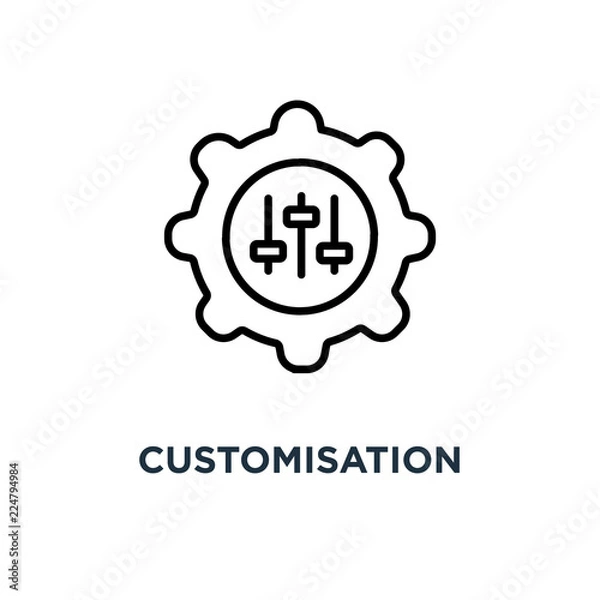 Fototapeta customisation icon. customisation concept symbol design, vector