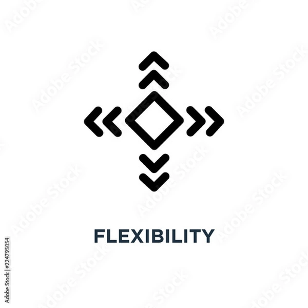 Fototapeta flexibility icon. flexibility concept symbol design, vector illu