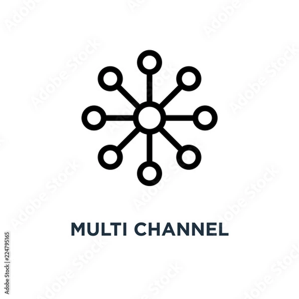 Fototapeta multi channel icon. multi channel concept symbol design, vector