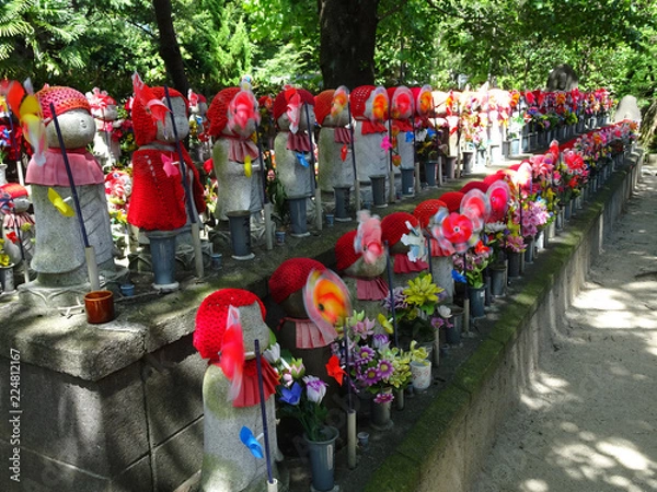 Obraz お地蔵さま と、回る かざぐるま